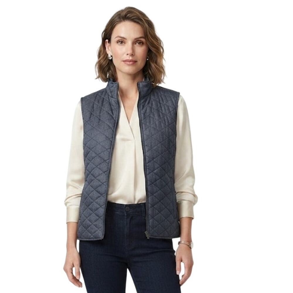 Original Weatherproof Vintage Grey Sleeveless Quilted Vest Small